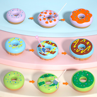 Ensemble de jeu de simulation de marché de donuts QS de haute qualité pour filles, incluant des donuts en plastique DIY qui changent de couleur, jouets créatifs pour jeux de rôle