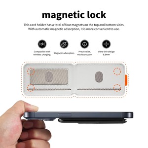 ที่ใส่บัตรแม่เหล็กหนังหรูสำหรับโทรศัพท์มือถือ iPhone 14 13 15 16 17 Pro Max 16Plus ป้องกันการโจรกรรมข้อมูล RFID สำหรับบัตรธนาคารและบัตรประชาชน - Product Image 6