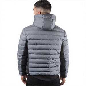 Hot Sales for Men Casual Stand Puffer Jacket Zipper Custom Winter Hood Loose Fit Woven <b>Bubble</b> <b>Coat</b> for Outdoor Utility Use - Product Image 4