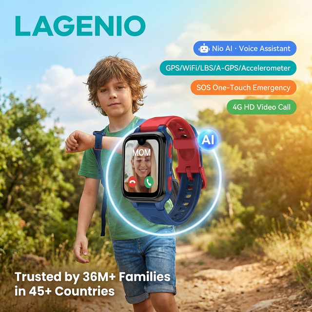 LAGENIO K9 Hot Sale IP68 Waterproof Kids Smart Watch 4G SIM Card GPS LBS WIFI AGPS Real-time Location CE 4G Smart Watch for Kids