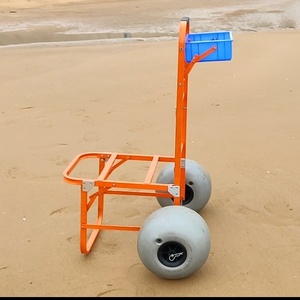 Custom Duurzaam Nut Draagbare Strand Stoel Winkelwagen Twee Wiel Staal Vouwen <span class=keywords><strong>Trolley</strong></span> - Product Image 3