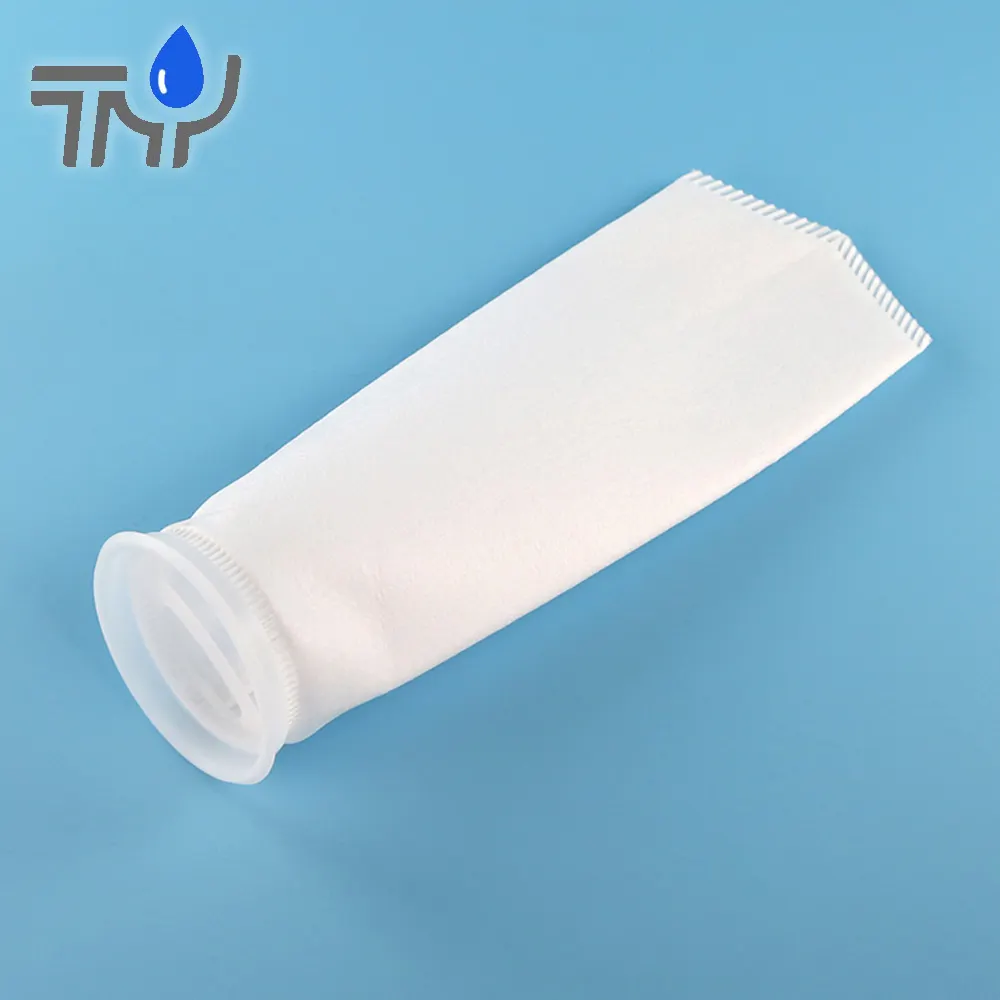 Chaussette de filtre PP PE PTFE sacs filtrants liquides en polypropylène 0.2/5/10/100 microns pour la filtration de l'eau