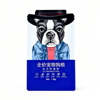 Kunden spezifische gestanzte laminierte Kunststoff-Tiernahrung tasche Flach boden Aluminium folie Beutel Reiß verschluss Seiten falten beutel für Haustier Katze Hundefutter