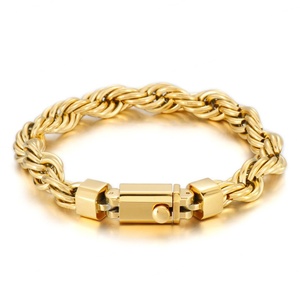 2024 High Quality New Design Custom Stainless Steel Ice Out Rope Chain <b>Bracelet</b> - Product Image 1