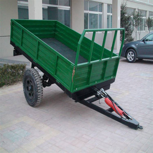 Tracteur agricole à deux roues avec remorque bleue, équipement agricole motorisé - Product Image 6