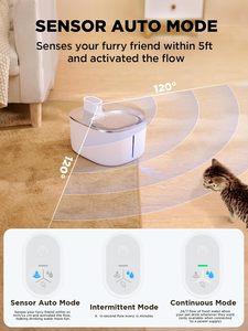 Elecpet 3L 101oz Automatic Plastic Cat Water Fountain with Filter 2025 New Design USB Rechargeable LED <b>Light</b> - Product Image 2