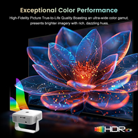 FHD 1080P 400 ANSI 루멘 스마트 비디오 프로젝터 WiFi6 지원 4K 앱 키스톤 보정 휴대용 안드로이드 TV 영화 스트리밍 미디어 플레이어