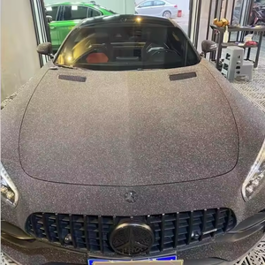 1.3 * 17m哑光钻石闪光黑色乙烯基无气泡哑光时尚乙烯基汽车包装贴纸 - Product Image 2