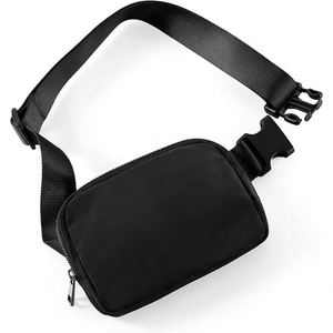 Ceinture de course LuLu personnalisable avec logo, résistante à l'eau, en polyester léger, sac banane vierge à fermeture éclair, sac bandoulière - Product Image 1