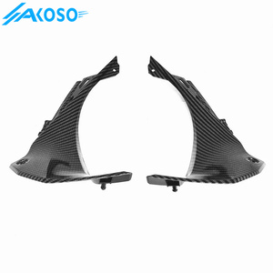 AKOSO 3K fibra de carbono seca motocicleta tablero frontal superior cubierta de aire carenado para <span class=keywords><strong>Kawasaki</strong></span> <span class=keywords><strong>Ninja</strong></span> 2019 <span class=keywords><strong>2020</strong></span> 2021 2022 2023 2024 - Product Image 4