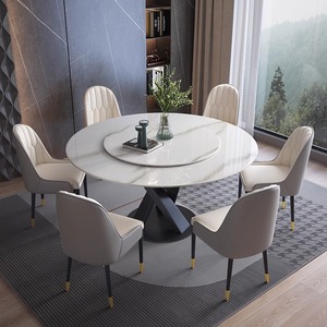 Cucina di lusso rossa rotonda estendere sala da pranzo <span class=keywords><strong>tavolo</strong></span> e sedia Set, <span class=keywords><strong>tavolo</strong></span> da pranzo e sedia Set per la sala da pranzo 6 - Product Image 4