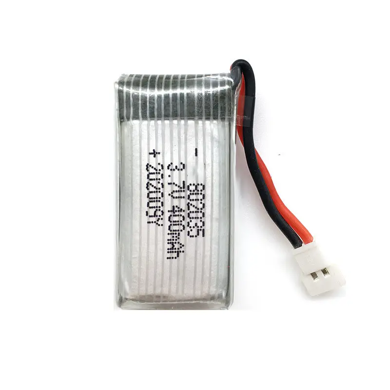 high C rate 3.7V 400mah lipo 802033 802035 rechargeable lithium polymer battery with 51005 connector for drones