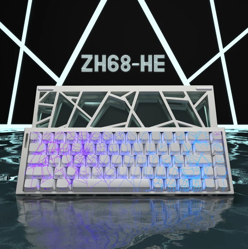 2025 Zornher ZH68-HE 68 Keys CNC Hollow 65% Mechanical Keyboard