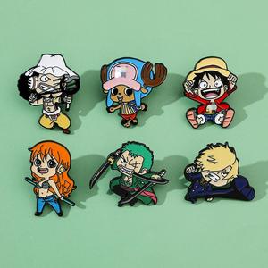 Bán Buôn Dễ Thương Phim Hoạt Hình Mềm Men Pin <span class=keywords><strong>6</strong></span> Thiết Kế Thả Anime Nhân Vật Phù Hiệu Kim Loại Cho Món Quà - Product Image 1
