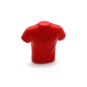Mini balles anti-stress en forme de T-shirt rouge, jouet amusant d'Halloween, balle de pression en PU pour exercices musculaires des mains, jouet cérébral pour adultes, reconnaissance d'objets - Product Image 4