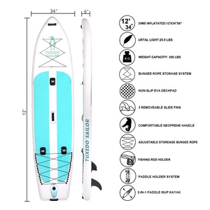 Envío gratuito Stand up paddle surf pez inflable de tablas de sup inflable de pesca stand-up paddle board - Product Image 2