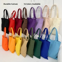 Sacs fourre-tout en toile de taille moyenne, colorés et unis, sensation premium, écologiques, pour usage quotidien et shopping, vente en gros