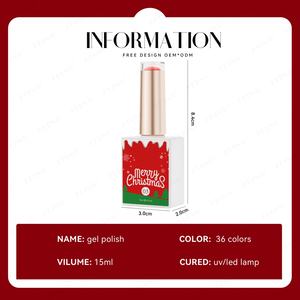 Collection de vernis gel de Noël JTING, très vendue, 6 couleurs, coffret, design unique, fournisseur de vernis gel pour ongles, OEM, étiquette privée - Product Image 2