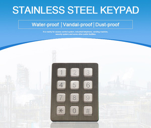 Teclado numérico programable de acero inoxidable, resistente al vandalismo, 12 teclas, para estación total - Product Image 2