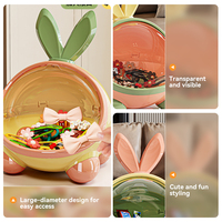 Boîte de rangement de bureau Xinhang, mignonne et créative, en forme de dessin animé, pour bonbons, accessoires pour cheveux, avec oreilles de lapin