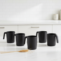 Ensemble de 6 tasses à café en céramique incassable Homienly |   Ustensiles de cuisine de camping de 16 oz, compatibles micro-ondes et lave-vaisselle