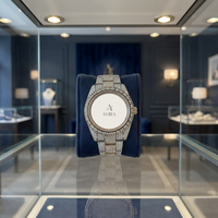 Montre en Moissanite entièrement sertie de diamants, étanche, design entièrement cristallin, pour hommes, disponible au meilleur prix, vente en gros