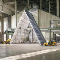 Maison Conteneur Triangulaire Préfabriquée de 20 Pieds à Vendre, Maison Modulaire en Acier avec 2 Chambres et Salon