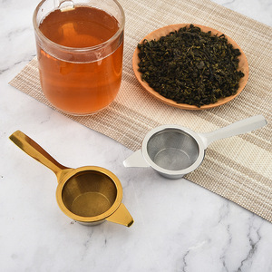 <span class=keywords><strong>Passoire</strong></span> à thé en acier inoxydable, filtre à mailles fines avec long manche, infuseur à thé et café, outil de filtration en acier inoxydable - Product Image 2