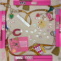 Année du Cheval - Ensemble de tuiles de Mahjong américaines en acrylique PEARL CREAM 160