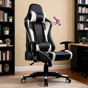 Meilleure vente chaise de jeu siège <span class=keywords><strong>baquet</strong></span> de course ergonomique, dossier haut, hauteur réglable et inclinaison chaise d'ordinateur compatible avec la salle de jeu - Product Image 3