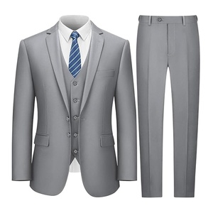 Trajes de Novio de Dos Piezas en Negro y Gris, Diseño Nuevo, Transpirables, para Padrinos de Boda - Product Image 2
