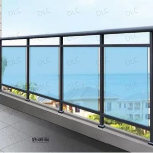 Thiết kế hiện đại hợp kim nhôm ban công hàng rào 100mm bài đôi 4 chân an toàn hàng rào lưới mắt cáo cửa dễ dàng lắp ráp sơn tĩnh điện - Product Image 4