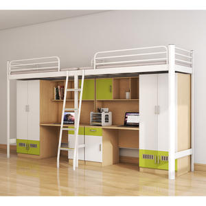 Lit de dortoir <span class=keywords><strong>intégré</strong></span> de haute qualité personnalisable Table d'étude Lit superposé pour enfants avec <span class=keywords><strong>bureau</strong></span> à bord pour appartement ou salon - Product Image 6