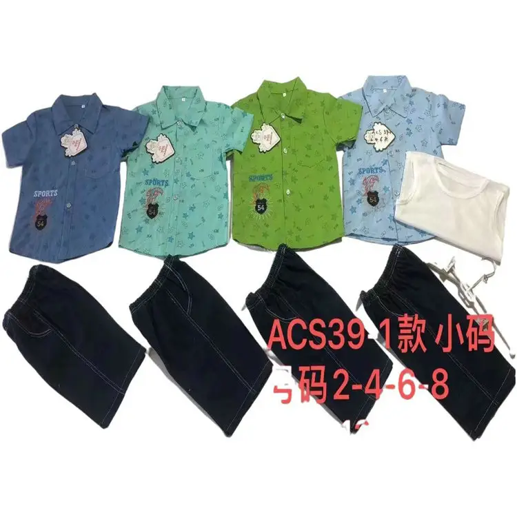 2.85 Dollar Model YQ103 Ages 2-6 Years Wholesale New Model Boys sweat polo shirts with 3PCS