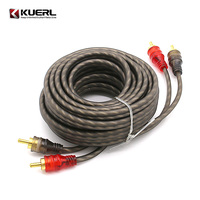 Câble audio RCA pour voiture en cuivre nu de haute qualité 0,5/1/1,2/2/3/5 m avec boîte colorée