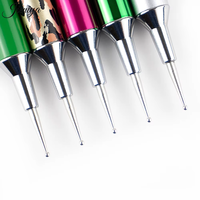Pinceaux professionnels Kolinsky à double embout pour peinture acrylique, avec logo personnalisé, pour nail art et outil de pointillage, différentes tailles # 6