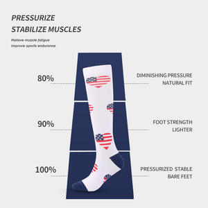 Calcetines de Compresión para Ciclismo, 70% Nailon, Diseño con Bloques de Color, Talla Juvenil, Calcetines Deportivos Casuales - Product Image 3