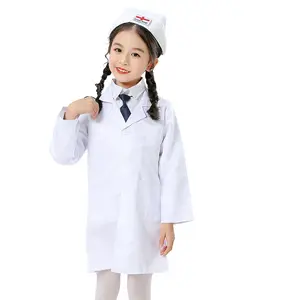 男女通用儿童实验室外套科学家职业日服装万圣节装扮角色扮演套装