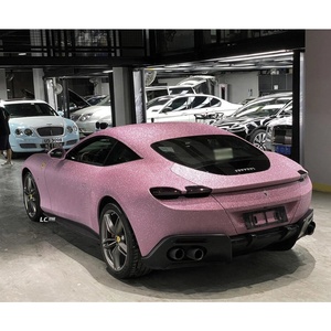Film adhésif pour voiture en vinyle brillant rose diamant scintillant pour la couverture automobile - Product Image 5