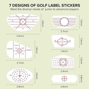 <b>Golf</b> Impact Label Tape Training Aid For Swing Improvement With Distance Loss Guide And Alignment Markers - Product Image 2
