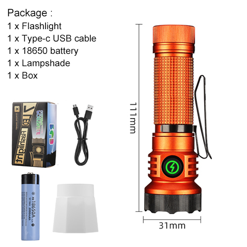 Orange (+ batterie 18650)