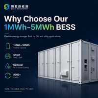 Système de Stockage d'Énergie Hybride (BESS) Intelligent Conteneurisé 1-5 MWh LiFePO4 Lithium-Ion pour Énergie Solaire et Éolienne, avec Réduction des Picots de Consommation sur Réseau, Modèle à Refroidissement Liquide RS485