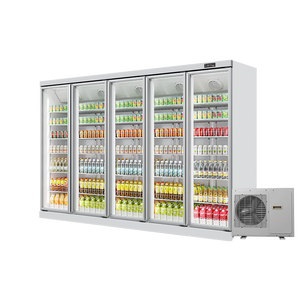 Enfriador de exhibición de cuatro puertas de vidrio personalizado de 2 ~ 8 ℃ One-Stop Refrigerador enfriador de bebidas vertical comercial - Product Image 2