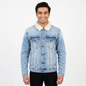 Chaqueta vaquera informal para hombre de estilo callejero de alta calidad, vendedor superior, Color sólido, precio barato, ropa para hombre, Chaquetas vaqueras - Product Image 1