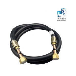R134A R404A R22 1/2 "Piezas de refrigeración Aire acondicionado Manguera de goma flexible de conexión negra - Product Image 1