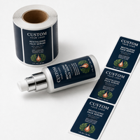 Özel Kozmetik logo etiket çıkartması Kendinden Yapışkanlı Serum Kavanozu Premium Kiss Cut Vinil Etiket Kozmetik Şişe Etiketi için
