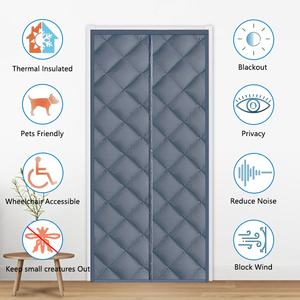 Cortinas Magnéticas de Algodón Suave <span class=keywords><strong>para</strong></span> Puerta, Aislamiento Térmico, Protección Contra <span class=keywords><strong>Insectos</strong></span>, Diseño Moderno y Fácil Instalación - Product Image 3