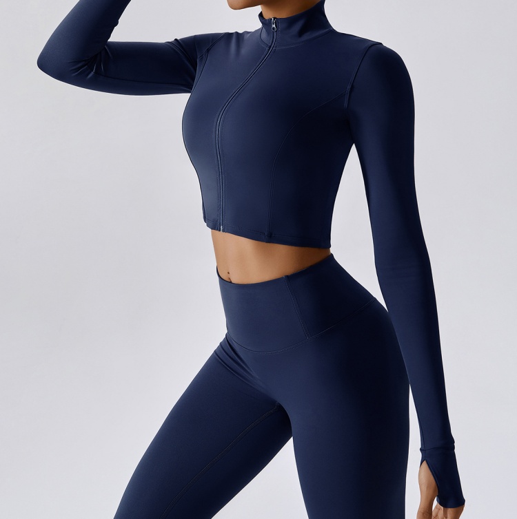 Dark blue yoga jacket