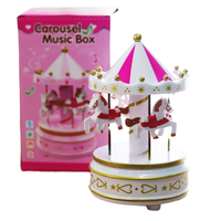 DAMAI Fabricant Direct Boîte à Musique Carrousel Cheval Rotatif Décoration de Gâteau Anniversaire Noël Ornement de Bureau Vente en Gros