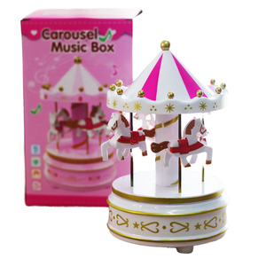 DAMAI Fabricant Direct Boîte à Musique Carrousel Cheval Rotatif Décoration de Gâteau Anniversaire Noël Ornement de Bureau Vente en Gros - Product Image 2